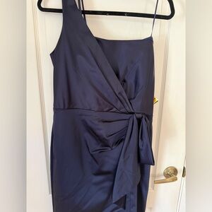 Ralph Lauren One Shoulder Midnight Blue Dress